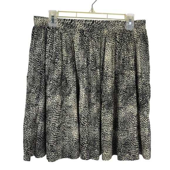 Chaudry KC NEW Mini Skirt Animal Print Size Large Lightweight Lined Neutral - Picture 1 of 7